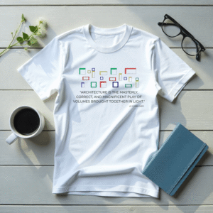 Playera de Algodón Premium| “Play of Volumes"| Unisex 100% Algodón| Colección Le Corbusier