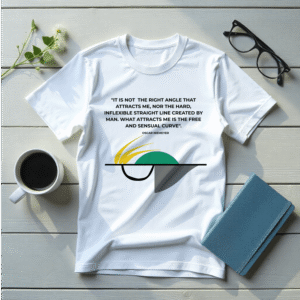 Playera de Algodón Premium | "The Sensual Curve" | Unisex 100% Algodón | Colección Niemeyer